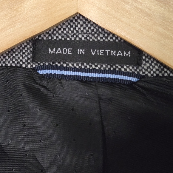 Tommy Hilfiger Men's Gray 55% Wool/37% polyester R46 Blazer Rn47338 - Picture 4 of 16